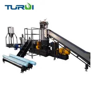 2016 TURUI PP/PE/PET pellicola di plastica pelletizzatore macchina/recycling linea di estrusione