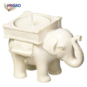 resina fashioncraft buena suerte elefante vela té luz titular gracias regalos India regalos de boda para los huéspedes - Product Image 1