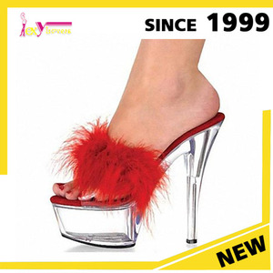 Alibaba caliente de la venta claro para mujer de la plataforma deslizadores atractivos de los altos talones sandalias - Product Image 1