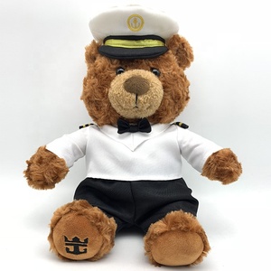 Gấu Bông Phi Công Đội Trưởng Thú Nhồi Bông Đồ Chơi Nhồi Bông Với Đồng Phục Màu Trắng - Product Image 1