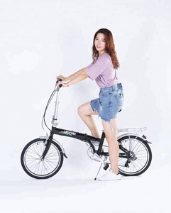 Bicicletta Pieghevole da Città in Alluminio da 20 Pollici <span class=keywords><strong>con</strong></span> Forcella in Acciaio, 7 Velocità, Sistema di Freni a V a Singola Marcia - Product Image 5