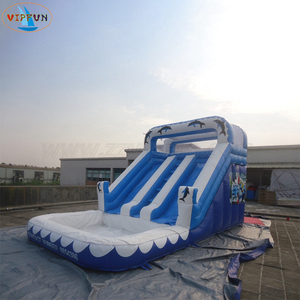 Tobogán temático <span class=keywords><strong>de</strong></span> elfo mágico azul inflable comercial, tobogán acuático <span class=keywords><strong>de</strong></span> salto con piscina para Parque <span class=keywords><strong>de</strong></span> Atracciones - Product Image 3
