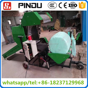 Mini luzerne maïs ensilage presse à balles rondes wrapper machine/foin paille bale regrouper emballage machines d'emballage - Product Image 3
