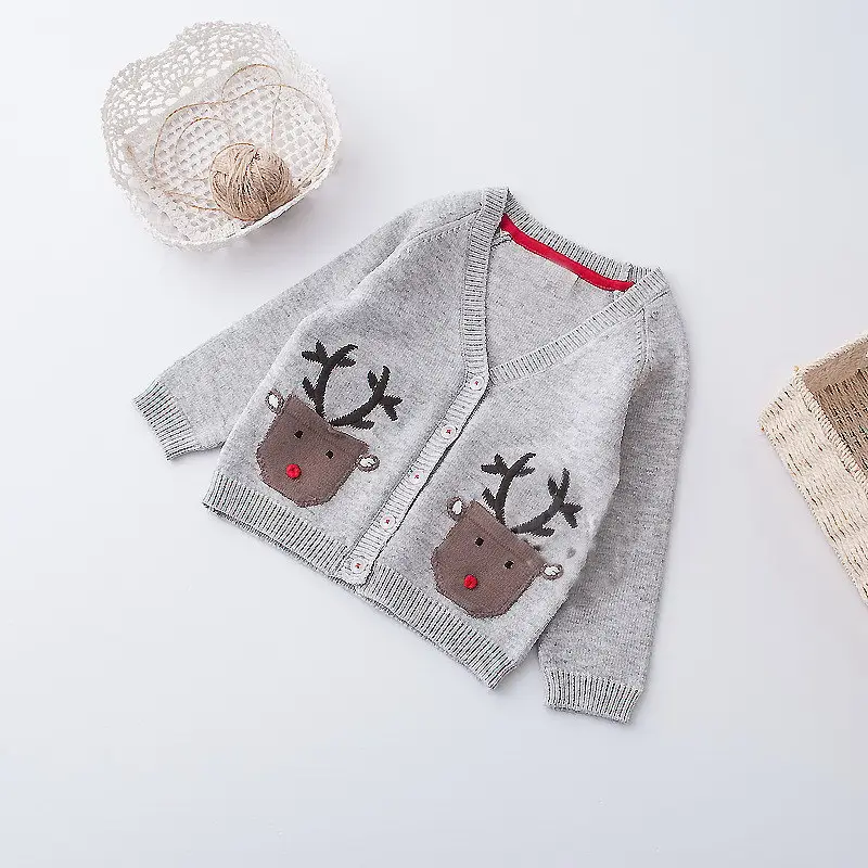 온라인 상점 아이의 뜨개질 패턴 캐시미어 패브릭 크리스마스 Cardiagn 스웨터를 사용