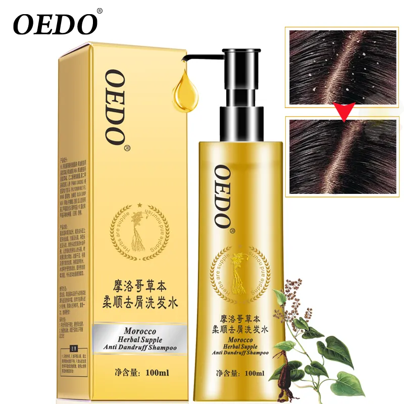 OEDO Hair Professional Care Natural Morocco Argan Herb Supple Anti Dandruff Treatment Anti Itching Shampoo