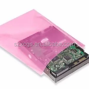 6 “x 8” 防静电扁平聚乙烯袋粉红色硬盘驱动器电子 2 Mil ESD 袋