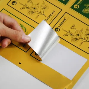 Inkjet waterproof brushed gold PET sticker paper