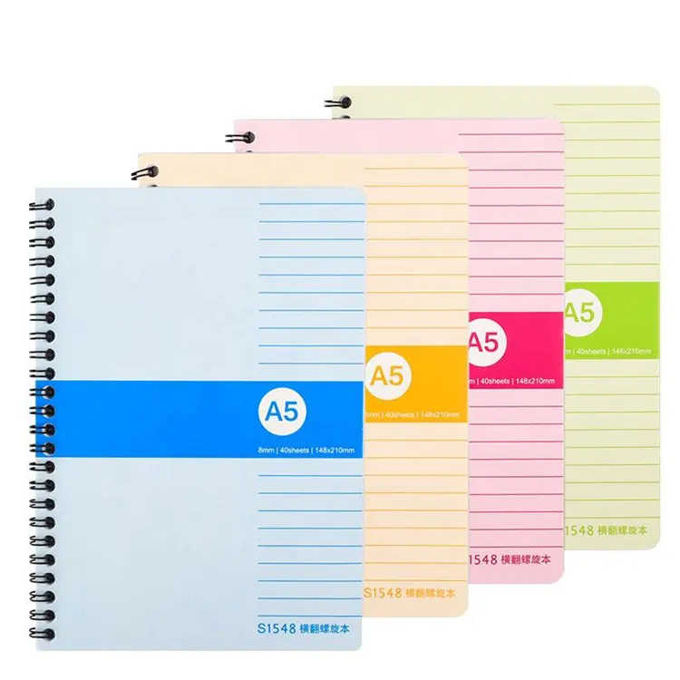 sprial paper notebook/office meetings spiral note books spiral exercise notebook
