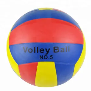 Kids Playing Cheap Multi Color Rubber Volleyball Size 5 Ball