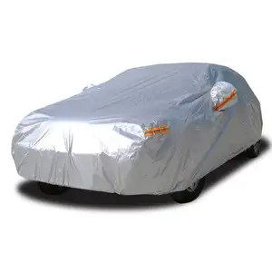Sedan Car Cover with 6 reflective stripe /Windproof/Dustproof/Scratch Resistant garage car body cover
