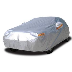 Housse noire, bâche de <span class=keywords><strong>voiture</strong></span> pour berline avec 6 bandes réfléchissantes, résistant au vent, à la poussière, aux rayures, pour <span class=keywords><strong>garage</strong></span> - Product Image 1
