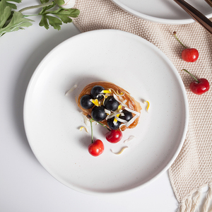 Hotel Supplier Entree <strong>Side</strong> Dishes Crockery 7" 10.5" Ceramic Black <strong>Plate</strong> - Product Image 5