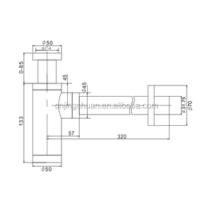 <span class=keywords><strong>Siphon</strong></span> de lavabo / <span class=keywords><strong>bidet</strong></span> réglable en <span class=keywords><strong>laiton</strong></span> - Product Image 2