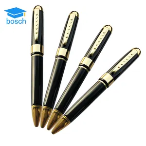 メーカー古典的な黒ペン快適なグリップホットプロモーション金属のためのペン