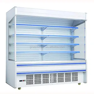 Màu xanh lá cây & sức khỏe thương mại hệ thống từ xa mở máy làm lạnh/multideck mở máy làm lạnh thực phẩm giỏ hàng để khách hàng sử dụng hệ thống làm mát