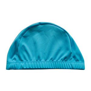 Bonnets de bain Tetoron pour enfant et adulte bonnet de bain unisexe bleu clair avec impression de logo personnalisé - Product Image 1
