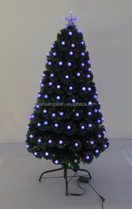Albero ottico in fibra d'oro lucido di vendita calda, albero di natale in fibra di fiori di prugna blu - Product Image 2