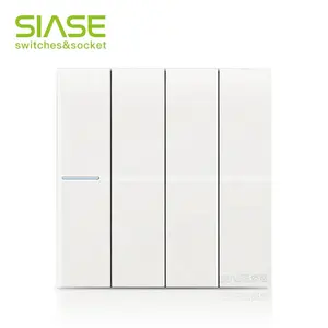 2019 New Design SIASE Brand White color Full cover 4gang 2way lamp light switch