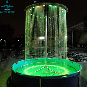 คุณสมบัติน้ำในสนามหลังบ้านน้ำพุแสง RGB ในร่มม่านฝนน้ำตกเทียม - Product Image 2