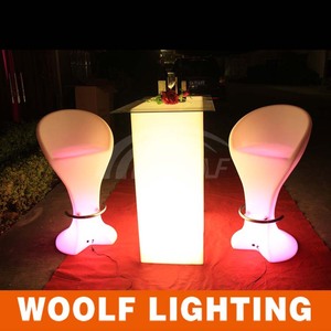 <span class=keywords><strong>discoteca</strong></span> led resplandor barra de luz de color café de plástico heces - Product Image 1