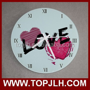 En gros creative décor à la maison diy <span class=keywords><strong>mur</strong></span> blanc horloge pour sublimation - Product Image 3