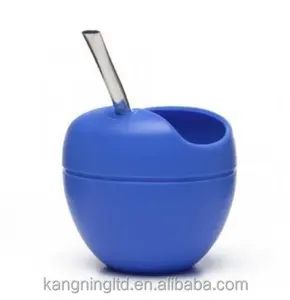 Cốc Trà Bầu Silicone Yerba Mate Với Ống Hút Bombilla