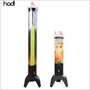 Distributeur de bière à tirage vertical portable avec fond <span class=keywords><strong>en</strong></span> ABS triangulaire commercial, 3L, avec tube à glace LED, pour bar - Product Image 5