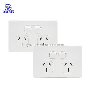 SAA certified 250V 10A australian Slimline wall socket power socket outlet powerpoint