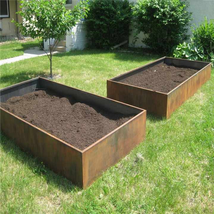 Corten Steel Raised Garden Bed for Vegetable Flower Planter Edge — free download