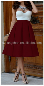 Robe trapèze plissée à taille haute pour femmes, 2017, Vintage, tissu plissé et ample, vente en gros, livraison gratuite - Product Image 4