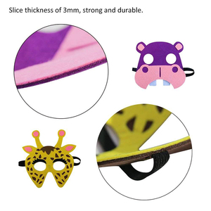 Máscaras de Animales de Fieltro Forestales B799, Suministros Personalizados para Fiestas de Halloween para Niños, Disfraz de <span class=keywords><strong>Cebra</strong></span>, Tigre, Elefante, Jirafa, Hipopótamo, Juguete, Máscara de Halloween - Product Image 3