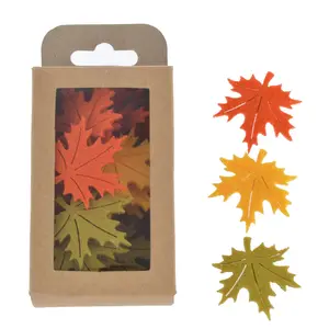 Set <span class=keywords><strong>adesivi</strong></span> <span class=keywords><strong>murali</strong></span> simpatici cartoni animati in feltro per bambini a forma di animale fustellati a forma di foglia - Product Image 1