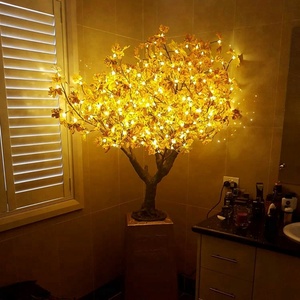 Lámpara Decorativa <span class=keywords><strong>de</strong></span> <span class=keywords><strong>Navidad</strong></span> para Interiores y Exteriores, Balcón, Hogar, Hoja Artificial LED Luminosa, Árbol <span class=keywords><strong>de</strong></span> Arce Brillante, IP65 - Product Image 2