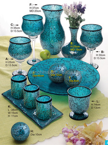 <span class=keywords><strong>Vase</strong></span> en <span class=keywords><strong>verre</strong></span> et cristal de luxe, 5 ensembles, <span class=keywords><strong>bleu</strong></span> clair, décoration d'intérieur artificielle, mosaïque craquelée, <span class=keywords><strong>vase</strong></span> à fleurs <span class=keywords><strong>bleu</strong></span> antique - Product Image 5