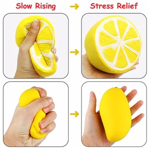 Set di 4 Frutti Squishy Mskwee Fragola Pesca Banana Limone Mela Giocattolo Antistress a Lenta Risalita per Bambini - Product Image 6