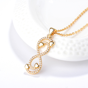 Collar personalizado con cadena chapado en oro para mujer, colgante con llave - Product Image 6