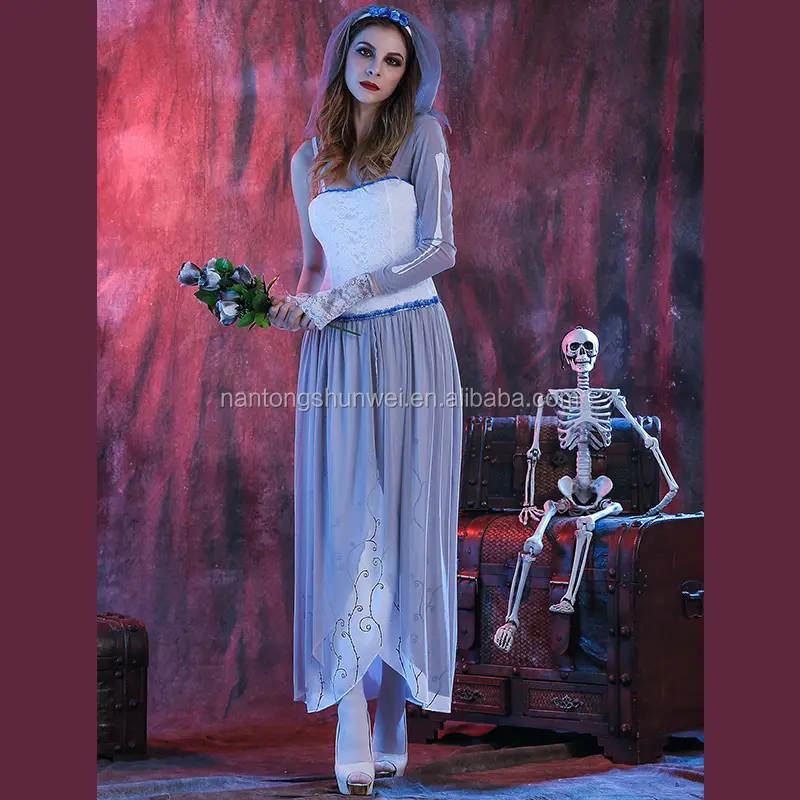 Halloween Skeleton Sposa Costume delle donne corpse bride Halloween Costume cosplay