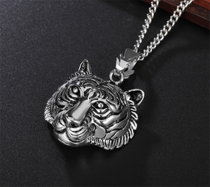 High Quality Stainless Steel Gold <strong>Black</strong> <strong>Men</strong> Jewelry Punk Animal Design Tiger Pendant <strong>Necklace</strong> - Product Image 3