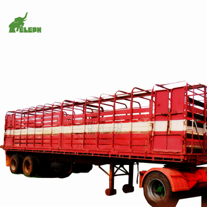 Tablero lateral <span class=keywords><strong>de</strong></span> 3 ejes <span class=keywords><strong>de</strong></span> 40ton para transporte <span class=keywords><strong>de</strong></span> animales, <span class=keywords><strong>jaula</strong></span> <span class=keywords><strong>de</strong></span> estaca <span class=keywords><strong>de</strong></span> <span class=keywords><strong>ganado</strong></span>, valla <span class=keywords><strong>de</strong></span> carga, semi remolque - Product Image 1