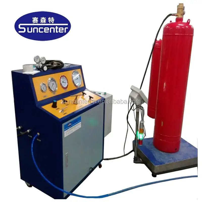 Suncenter Most Popular Built in Sensors CO2 Fire Extinguisher Cylinder Charging Machine
