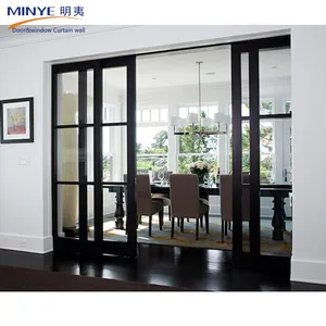 France Style Aluminum Profile Balcony Sliding Glass Door Large Sliding Glass Doors