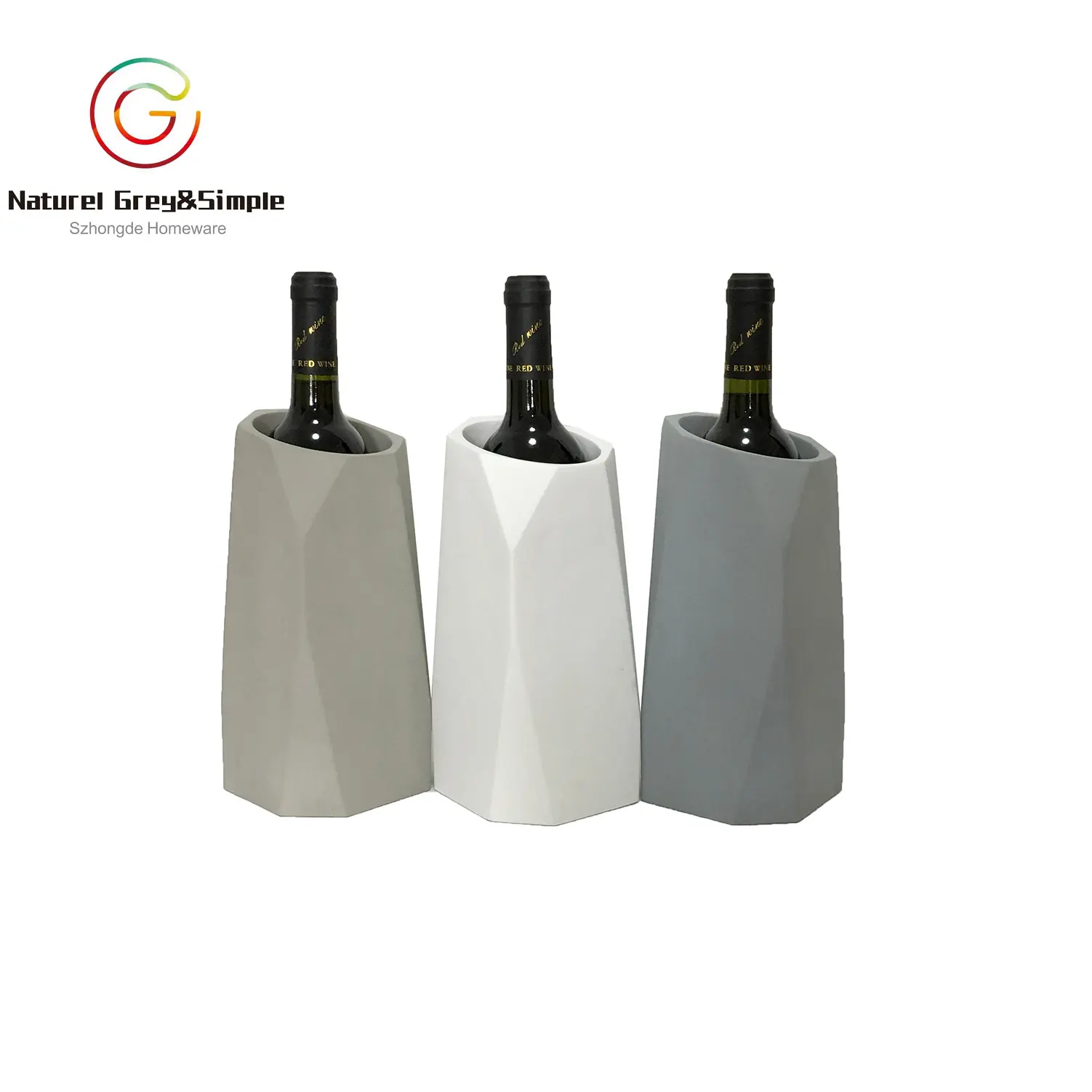 Креативная Геометрическая цветная стойка для вина, декоративные бетонные держатели для винных бутылок