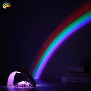 IMYCOO lampu proyektor LED Mini anak-anak, warna-warni lampu malam proyektor pelangi dengan baterai untuk anak-anak