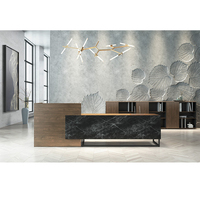 Bureaux de réception de salon de beauté modernes, design usagé, bon marché, en bois, P-26