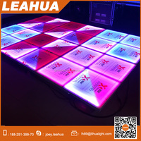 Pista de Baile Iluminada de Acrílico con LED RGB para Exteriores, 432 Luces de Proyección, IP65, Modo de Control DMX512