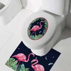 Flamingo desen PVC banyo zemin çıkartmaları duş banyo paspasları çıkartmalar paspas etiket