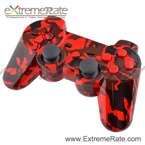 наиболее популярные оболочки для ps3 контроллер красный камуфляё
