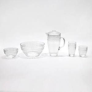 Juego de vajilla moderno barato transparente respetuoso con el medio ambiente de 5 piezas - Product Image 1