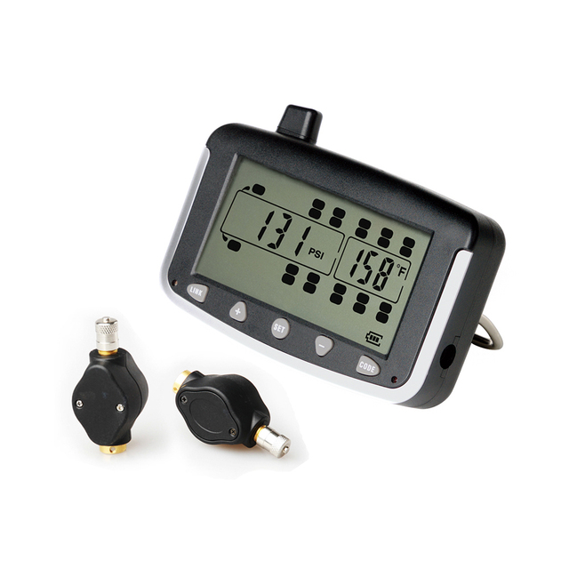 Digital Truck Trailer RV Motorhome Tire Pressure Monitoring System with 22 External Sensor TPMS Flow-Through Design