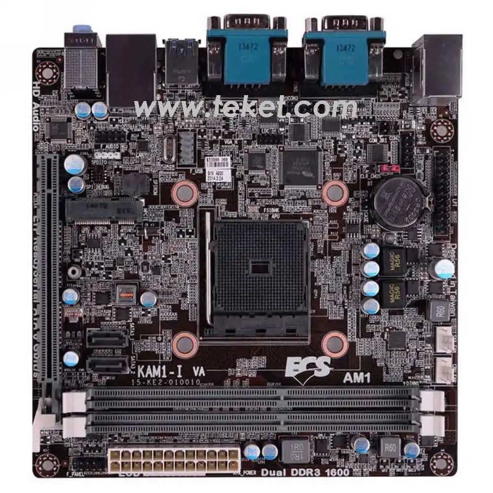 ECS mini-itx carte mère socket AMD AM1 KAM1-I soutien processeur AMD Athlon 5350/5150 /Sempron 3850/2650 PCIe mini pcie